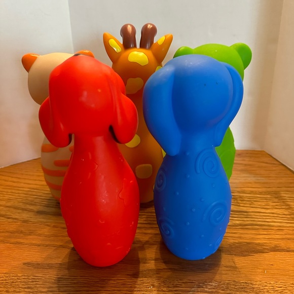 Melissa and Doug Animal Replacement Bowling Pins Lot of 5 Hard Plastic - Picture 3 of 4